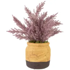 Northlight Artificial Astilbe Plant in a Ceramic Pot - 12"- Purple