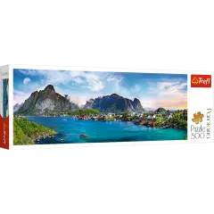 Panorama 500 Piece Jigsaw Puzzles, Lofoten Archipelago, Puzzle of Norway, Island and Mountain Puzzles, Adult Puzzles, Trefl 29500