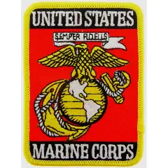 US Marine Corps Logo Rectangle Iron-On Patch