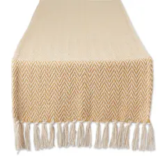 DII Honey Gold Chevron Table Runner 15x108