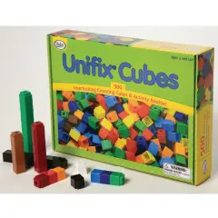 Didax Unifix &reg; Cubes Interlocking Counting Cubes with Activity Booklet (Set of 500)