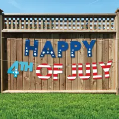Big Dot of Happiness Firecracker 4th of July - Party Decor Happy 4th of July - Outdoor Letter Banner