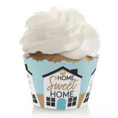 Big Dot of Happiness Welcome Home Housewarming - New Sweet Home Decorations - Party Cupcake Wrappers - Set of 12