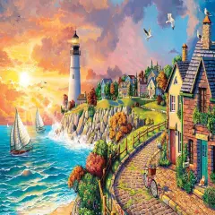 Sunsout Lighthouse by the Sea 550 pc Jigsaw Puzzle 42952