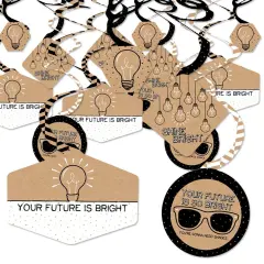 Big Dot of Happiness Bright Future - Graduation Decorations Hanging Swirls - Set of 40