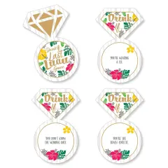 Big Dot of Happiness Drink If Game - Last Luau - Tropical Bachelorette Party and Bridal Shower Game - 24 Count