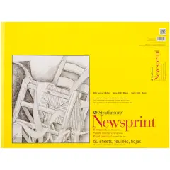 Strathmore Smooth Newsprint Paper Pad 18"X24"-50 Sheets