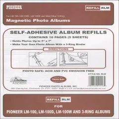 Pioneer Magnetic Photo Album Refill Pages 8.25"X10.5"-5/Pkg
