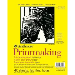 Strathmore Printmaking Paper Pad 8"X10"-40 Sheets
