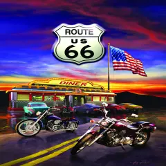 Sunsout Route 66 Diner 1000 pc Jigsaw Puzzle 37122