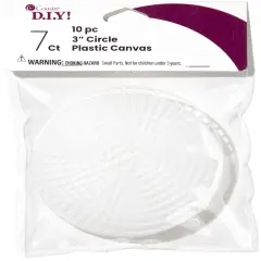 CousinDIY Clear Plastic Canvas Shape - 3" Circles, 10 pack