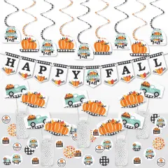 Big Dot of Happiness Happy Fall Truck - Harvest Pumpkin Party Supplies Decoration Kit - Decor Galore Party Pack - 51 Pieces