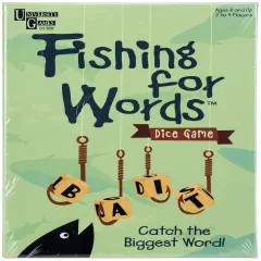 University Games Fishing FOr Words Dice Game