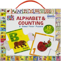 Briarpatch Eric Carle 2-Sided Floor Puzzle-Alphabet And Counting