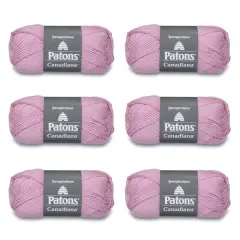 Patons Canadiana Cherished Pink Yarn - 6 Pack of 3.5oz/100g - Acrylic - 4 Medium - 205 Yards - Knitting/Crochet