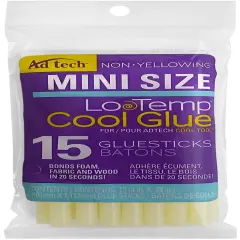 Ad Tech Ultra Low-Temp Cool Glue Mini Glue Sticks 15/Pkg-.28"X4"