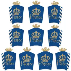 Big Dot of Happiness Royal Prince Charming - Table Decorations - Baby Shower or Birthday Party Fold and Flare Centerpieces - 10 Count