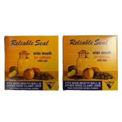 Viceroy Canning Jar Rubber Rings for Wide Mouth Jars, with Tab, 2 Boxes of 24 Rings Total