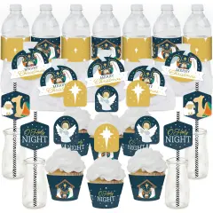 Big Dot of Happiness Holy Nativity - Manger Scene Religious Christmas Favors and Cupcake Kit - Fabulous Favor Party Pack - 100 Pieces