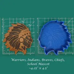 Warriors Braves Chiefs Indians School Mascot Silicone Freshie Mold