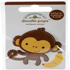 Doodlebug Doodle-Pops 3D Stickers-At The Zoo Monkey Mike