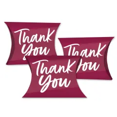 Big Dot of Happiness Burgundy Elegantly Simple - Favor Gift Boxes - Guest Party Favors Petite Pillow Boxes - Set of 20