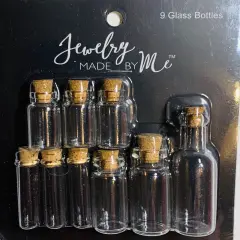 Jewelry Made By Me Glass Bottle Multipack 9/Pkg-Assorted Sizes