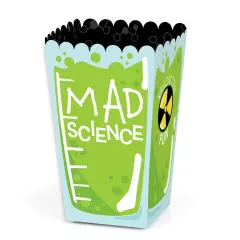 Big Dot of Happiness Scientist Lab - Baby Shower or Birthday Party Favor Popcorn Treat Boxes - Set of 12