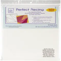 June Tailor Piecing Quilt Block Foundation Sheets 50/Pkg-8.5"X11"