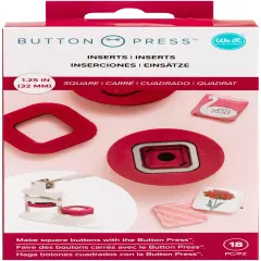 We R Button Press Insert-Square (31mm)