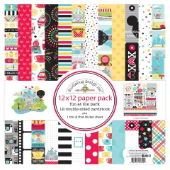 Doodlebug Double-Sided Paper Pack 12"X12" 12/Pkg-Fun At The Park
