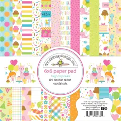 Doodlebug Double-Sided Paper Pad 6"X6" 24/Pkg-Hey Cupcake