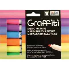 Uchida Graffiti Fabric Markers 6/Pkg-Fluorescent