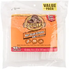 Gorilla All-Temperature Glue Sticks 45/Pkg-.43"X4"