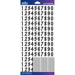 Sticko Numbers Stickers - Dot Medium, Black, 390pcs