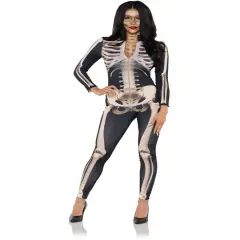 Women's Skeleton Bones X-Ray Jumpsuit Costume