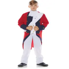 Boy's American Revolutionary War Bristish Red Coat Soldier Costume