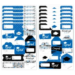 Big Dot of Happiness Blue Grad Best is Yet to Come Assorted Royal Blue Graduation Party Gift Tag Labels To and From Stickers 12 Sheets 120 Stickers