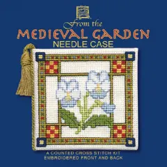 Textile Heritage Needle Case Counted Cross Stitch Kit - Medieval Garden Multicolor
