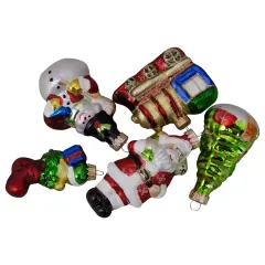Northlight 5ct Vibrantly Colored Festive Holiday Christmas Figurine Ornaments 3.5" Multi