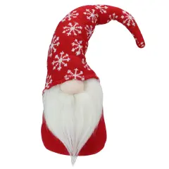 Northlight Santa Gnome with Snowflake Hat Christmas Figure - 8" - Red