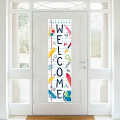 Big Dot of Happiness Back to School - First Day of School Classroom Front Door Decoration - Vertical Banner