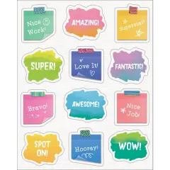 Creatively Inspired Doodle Motivators Shape Stickers, 72 Per Pack, 12 Packs