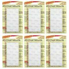 Chart Mounts, 1" x 1", 40 Per Pack, 6 Packs