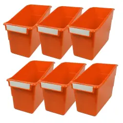 Tattle&reg; Shelf File, Orange, Pack of 6