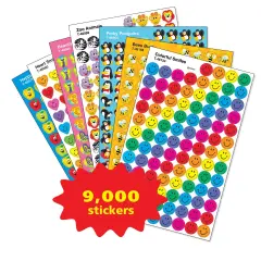 SuperSpots&reg; & SuperShapes Stickers Assortment Pack, 100 Stickers Per Sheet, 90 Sheets