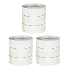 White Wood Grain Rolled Straight Borders, 65 Feet Per Roll, Pack of 3