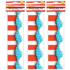Dr. Seuss&trade; Dimensional Look Extra Wide Die Cut Deco Trim&reg;, 37 Feet Per Pack, 3 Packs