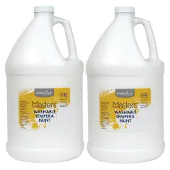 Little Masters&reg; Washable Tempera Paint, White, Gallon, Pack of 2