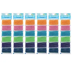 Thick Sparkle Elastic Cord, 6 Colors, 18 Yards Per Pack, 6 Packs